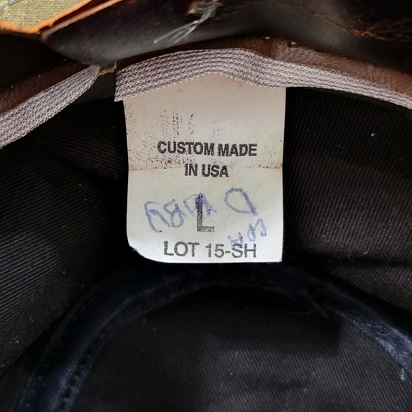 Vintage C.C. FILSON Co. Tin Cloth Bonded Leather Packer Hat - Picture 11 of 16